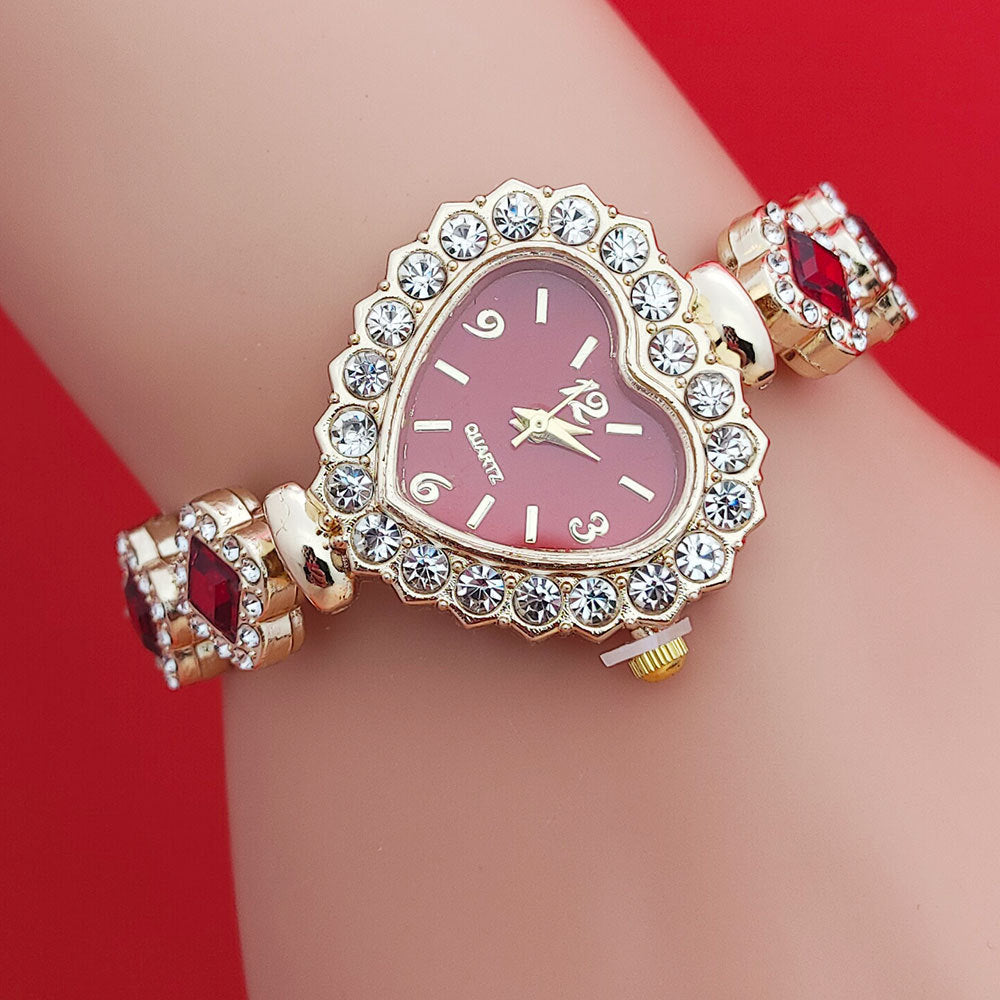 Montre coeur diamant Incorporé Bracelet