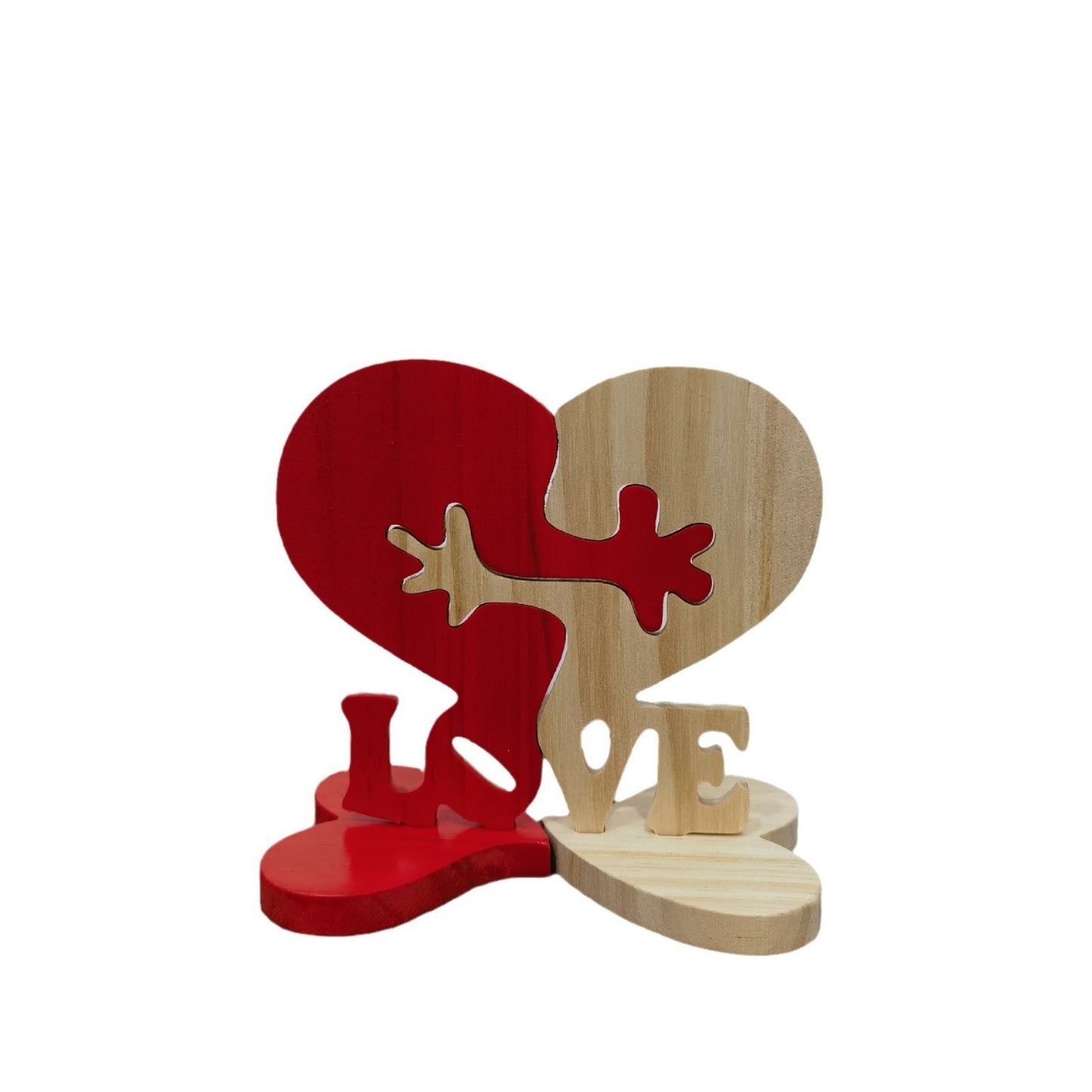 Décoration en bois en forme de coeur Cadeau Saint-Valentin