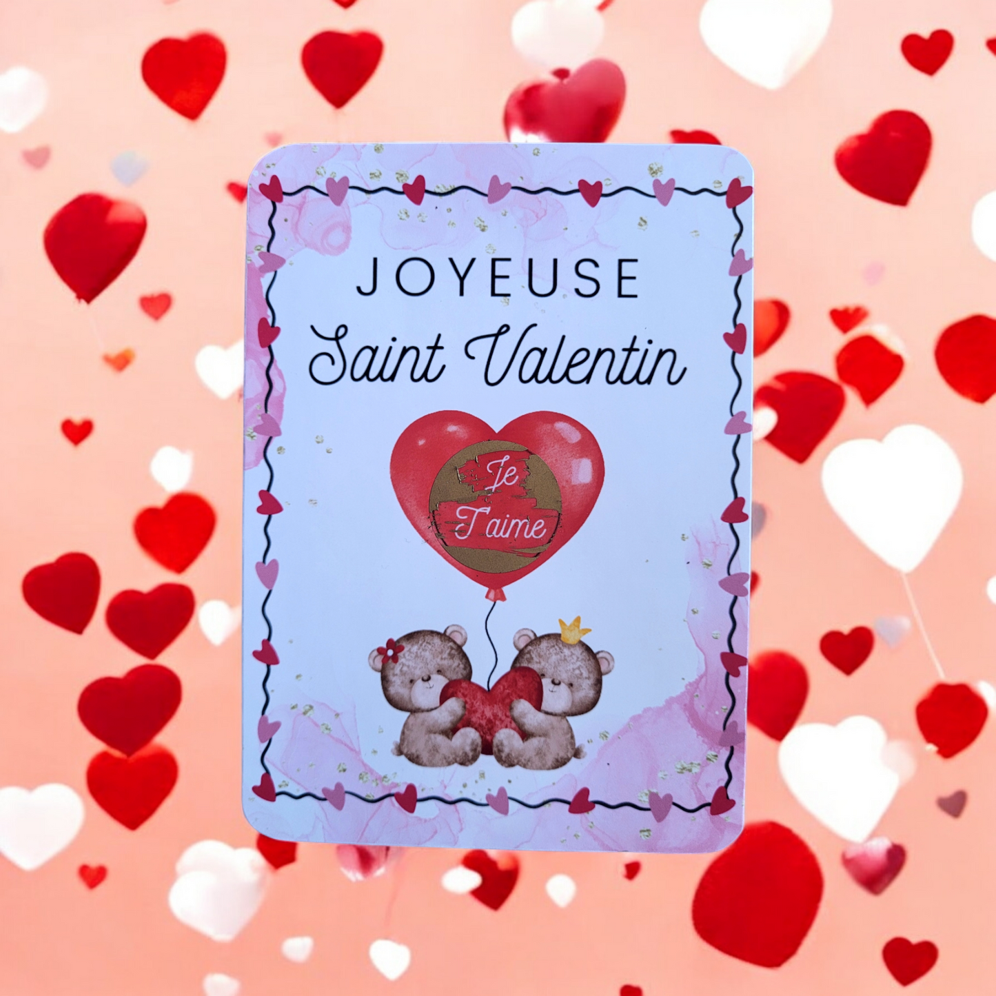 Carte à gratter joyeuse Saint Valentin